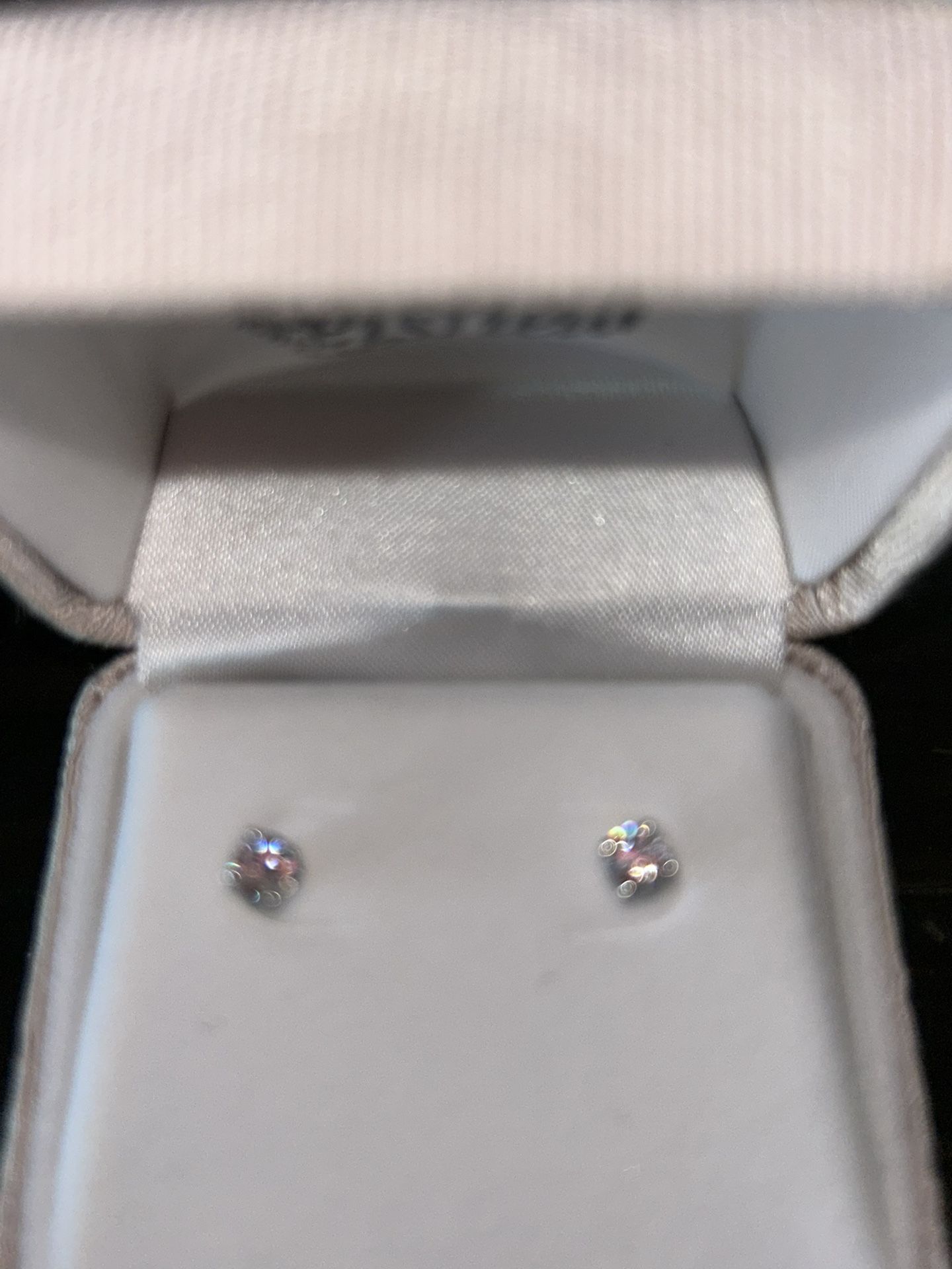 Guaranteed Authentic 1/2 carat 14k white gold diamond solitaire Stud earrings from Weisfield/Kay jewelers