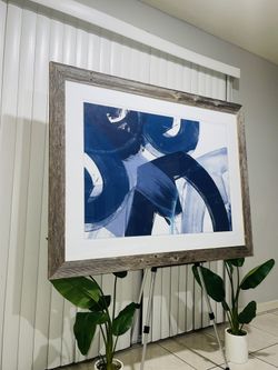 PICTURE FRAME . BLUE ON BLUE II .XL SIZE 