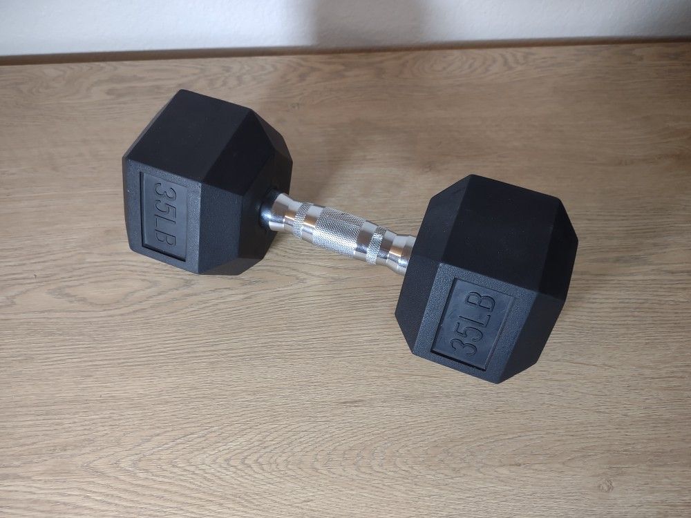 CAP Barbell, 35lb Coated Hex Dumbbell,  Single