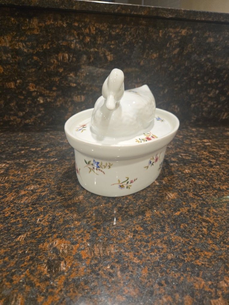 Vintage Duck Tureen β Floral BIA Cordon Bleu