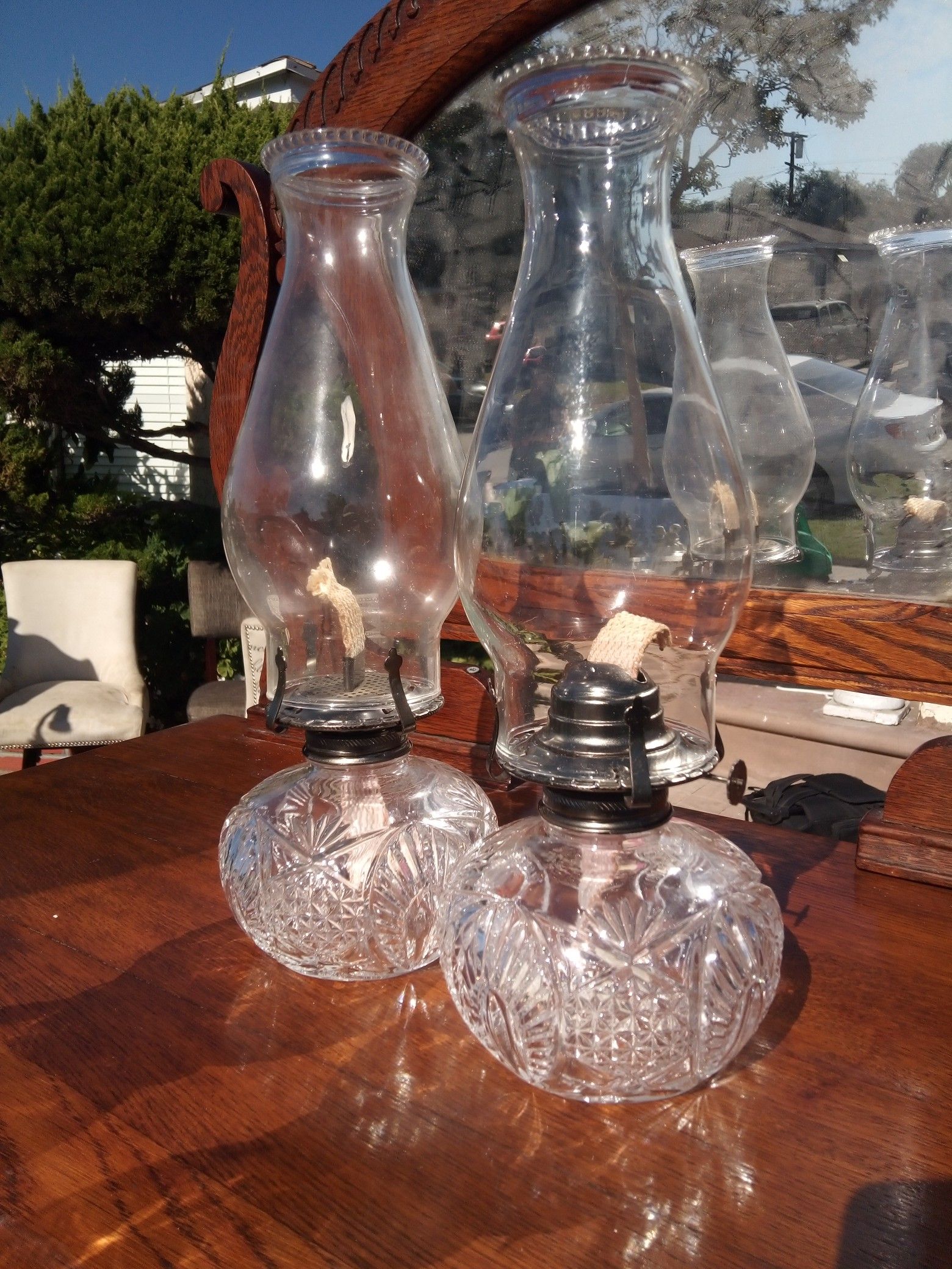 Vintage oil lamps