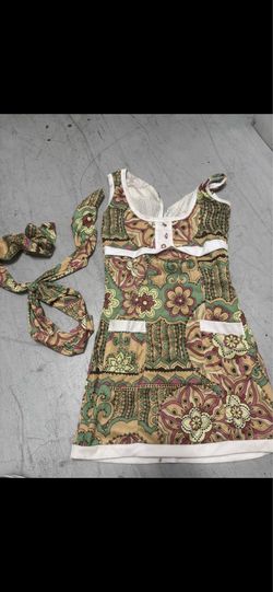womens dress W Matching Neck Head Band New Back Zipy