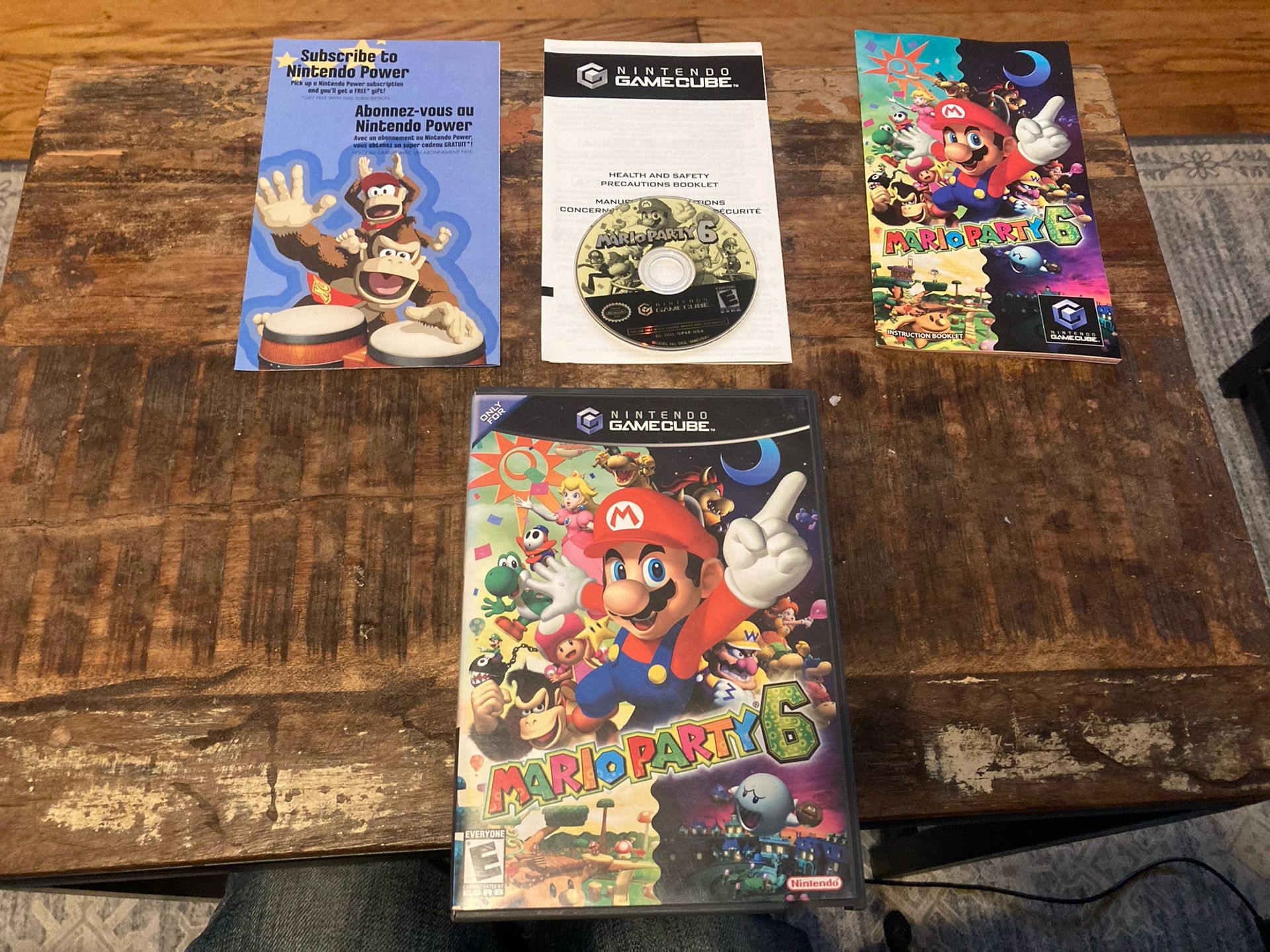mario party 6 nintendo gamecube black label tested and workint complete CIB