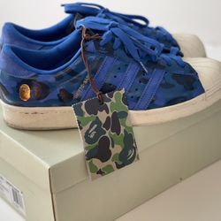 Undftd X Bape Blue Camo Adidas Superstar