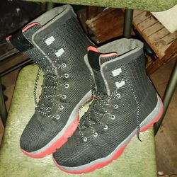 Black/Red Nike Air Jordans Boots