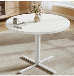 New VASAGLE 31.5" White Round Dining Table $45 firm