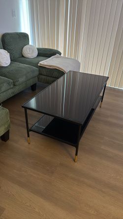 Glass coffee table