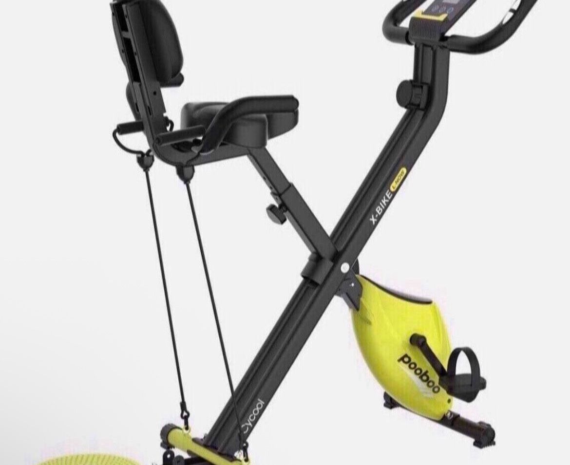 4in1 Folding Exercise Bike Indoor Cycling Bike Stationary Bike Magnetic X Bike