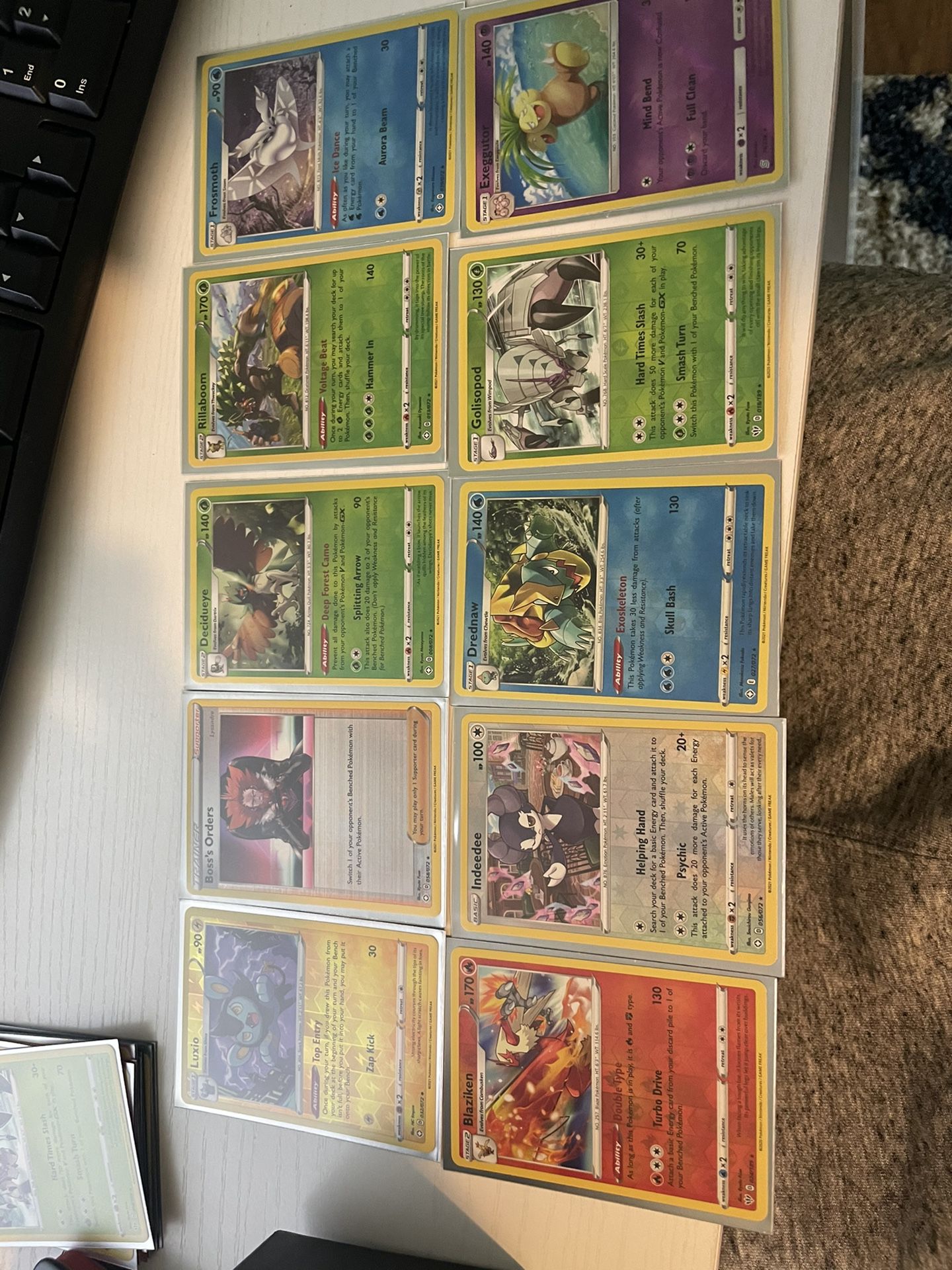 10 Reverse Holo Pokemon Cards