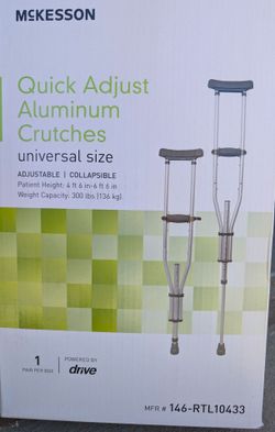 McKesson Universal Aluminum Crutches 2 pairs