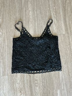 Carole Little black lace camisole