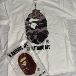 Bape White Camo T-Shirt Size: M