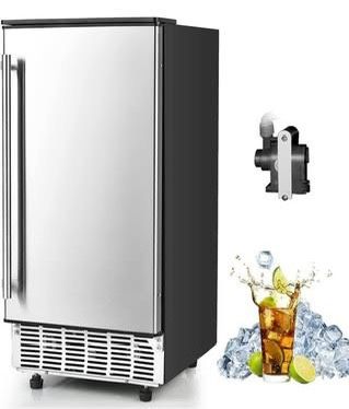 New COSTWAY Commercial Ice Maker, 80LBS/24H Freestanding and Under Counter 115V Industrial Ice Machine