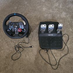 PS5 & PC Gaming Steering wheel & pedal set
