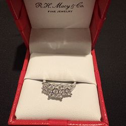 Diamond Princess Triple Halo Ring (3/4 ct. t.w.) in 14k White