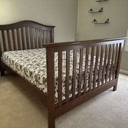 Bed- full size, wood
