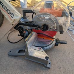 RIDGID 15 Amp 10 in. Corded Dual Bevel Miter Saw with LED Cut Line Indicator