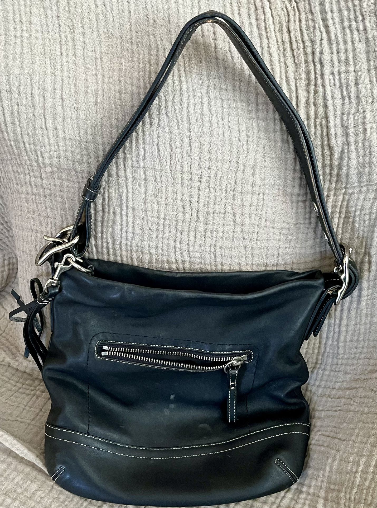 Black Leather Coach Handbag Purse