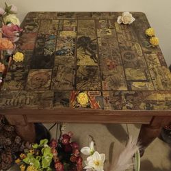 Handmade Collage Of Comics  Coffee Table 