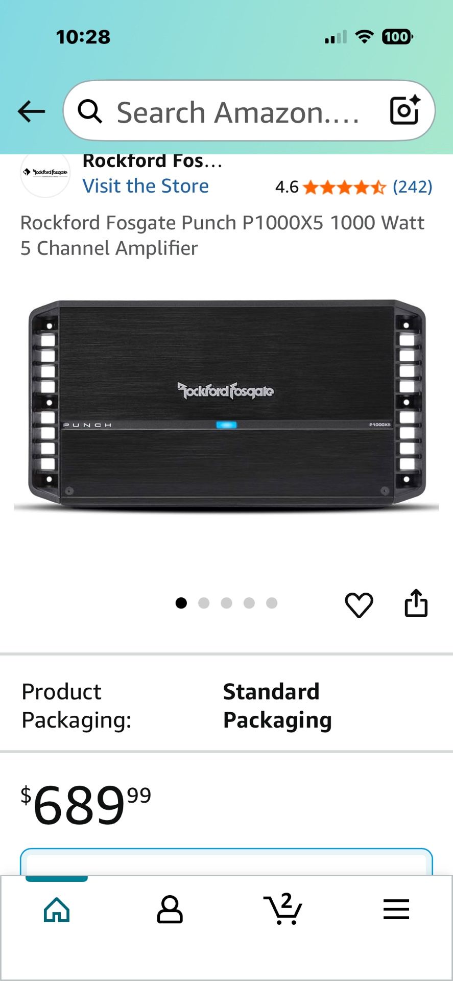 Rockford Fosgate Punch Amplifier 1000 watt 5 Channel