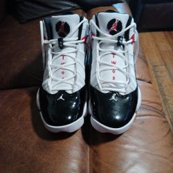 Nike Air Jordan 6 Rings Chicago Bulls White & Black Men Sneakers Size 14