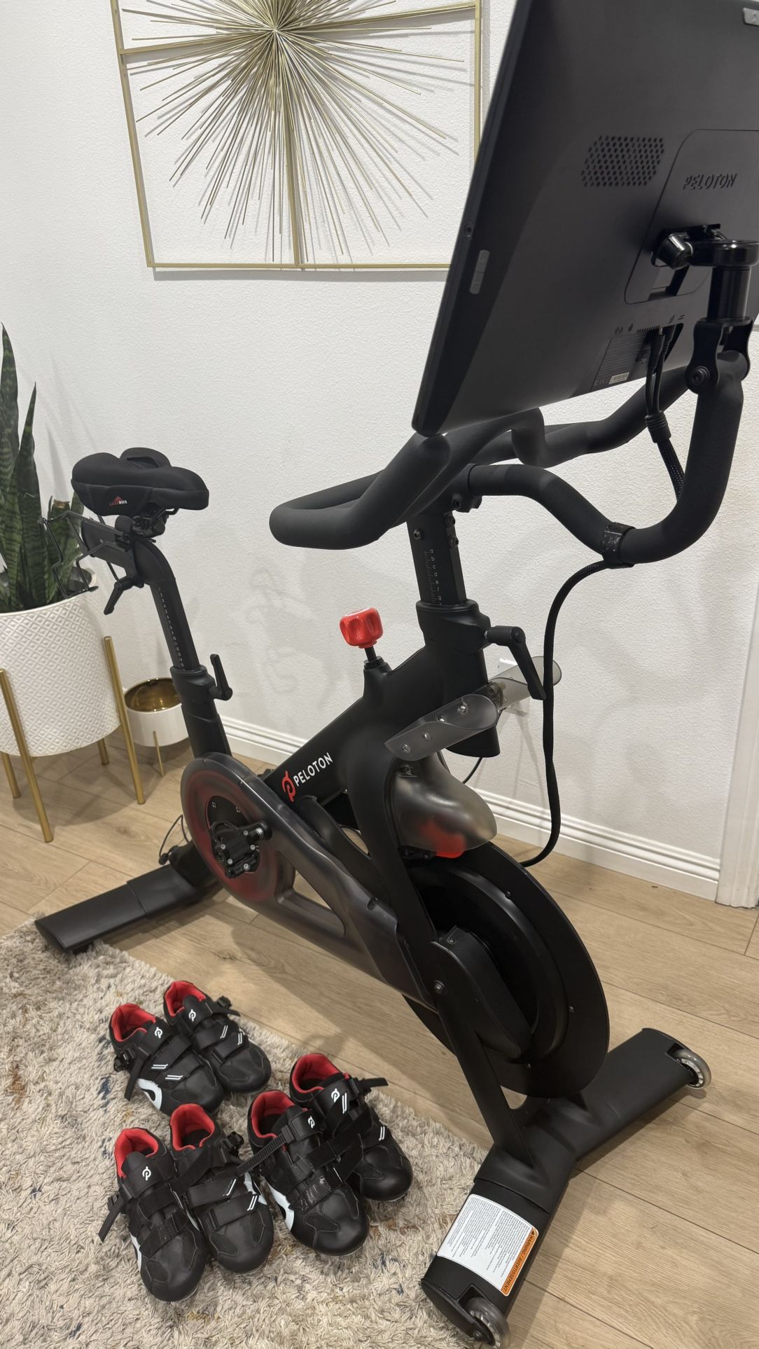 Peloton Exercise Bike with 3 pairs Of Cleats
