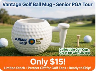 Vantage Golf Senior PGA Tour Golf Ball Mug