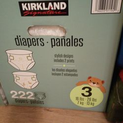 Unopened Kirkland Diapers Size 3 