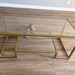 Elegant Gold 42” Coffee Table