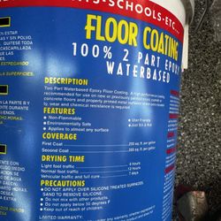 Floor  Epoxy Part A Part B Both Sealed Does Approximately 300 Ft.²