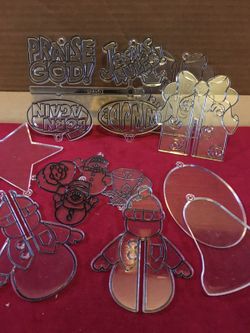 Blank sun catcher Jesus rules, gifts, snowman