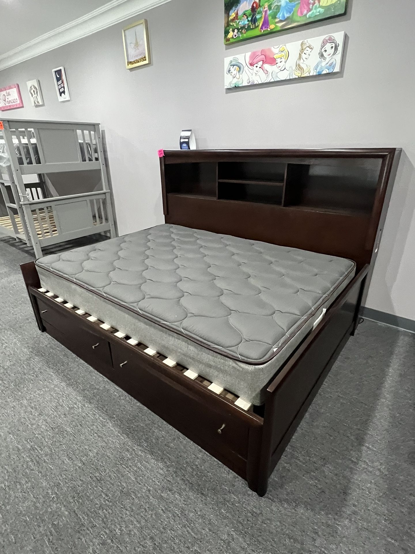 Full Bed Frame With Storage