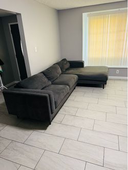 Gray L shape sofa