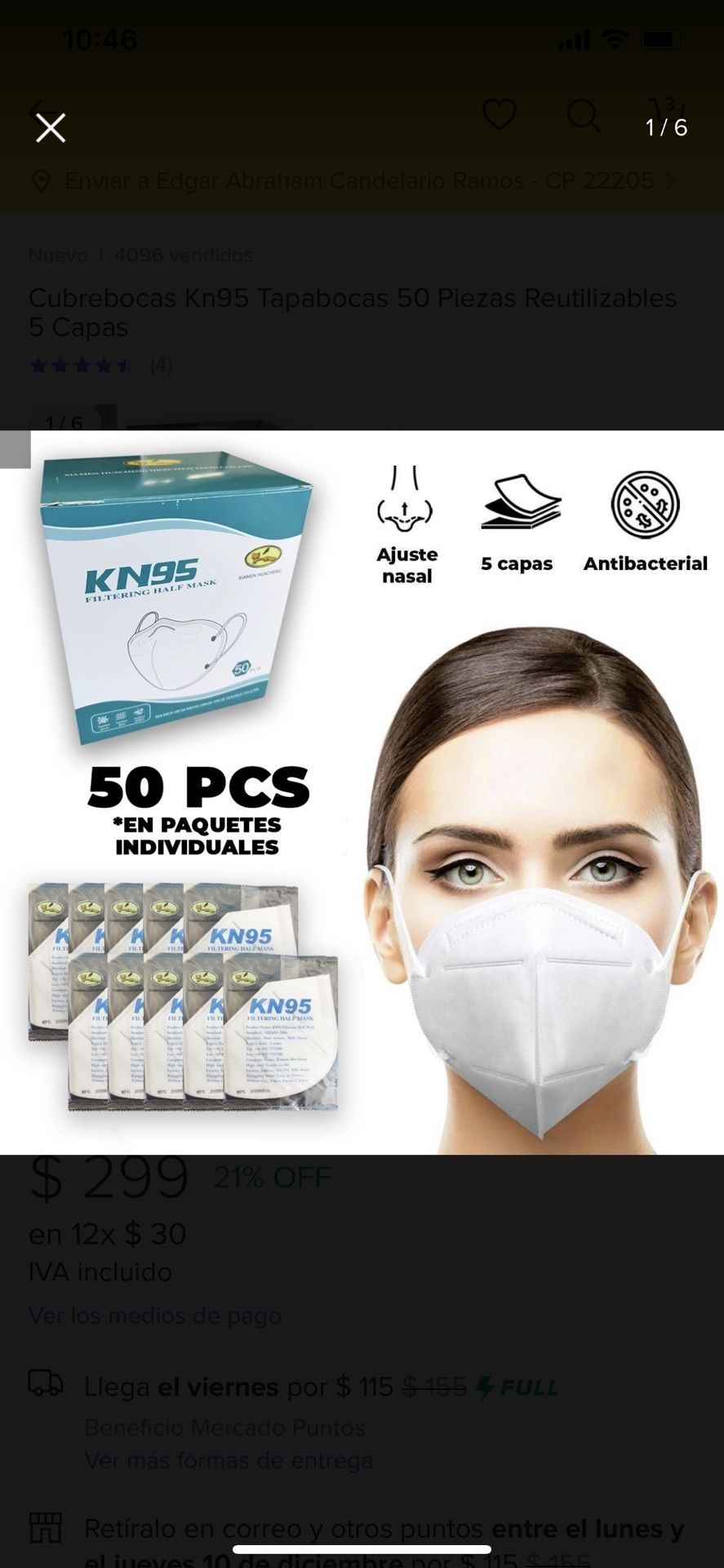Face mask 50 for 5 dlls
