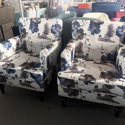 Floral Armchairs
