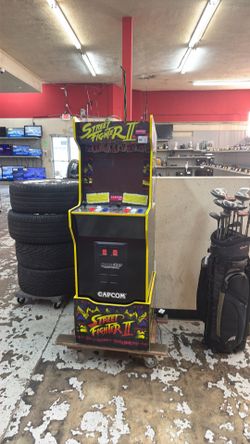 Street fighter arcade game with power cord