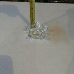 Vintage crystal glass star candleholder 