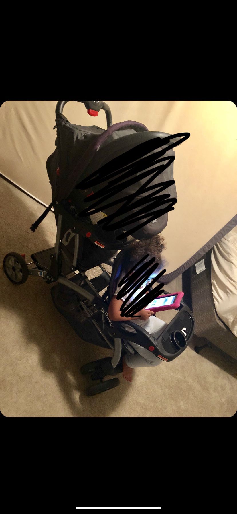 Sit and stand double stroller