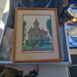 Hand Colored print, Carson Mantion By Jan Worsoe 100 Or Best Offer 