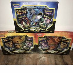 Pokemon Hidden Fates GX Collection Charizard, Gyarados And Raichu Will Trade For Sports Cards Prizm, Mosaic , Optic
