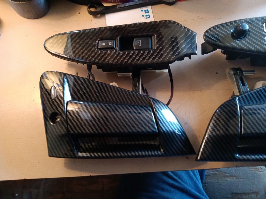 Nissan 370Z Carbon Fiber Switches Door Handles