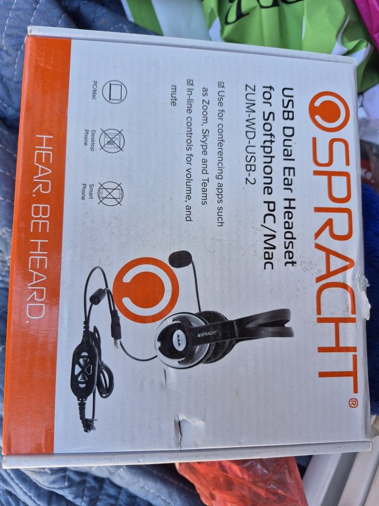 Usb Dual Ear Headset For Soft phone Pc/mac (Zum-wd-usb-2)