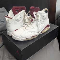Air Jordan 6s (Maroon) size 9