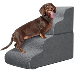 BRAND NEW 4-Tiers Steps Dog Ramp High Bed and Couch With stable Non-Slip Fabric Cover