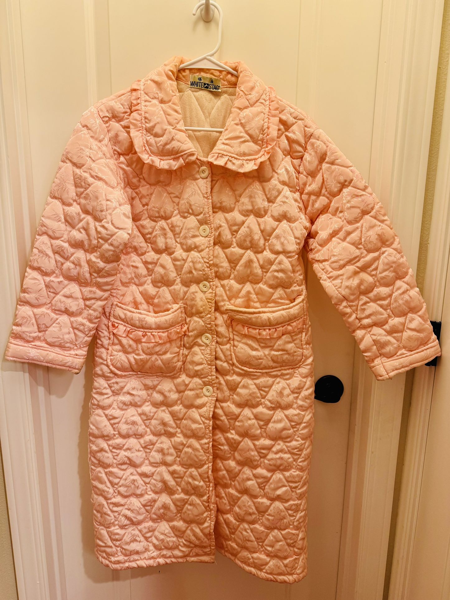 Light Peach Color Robe Comfy Cotton Fabric Size 8