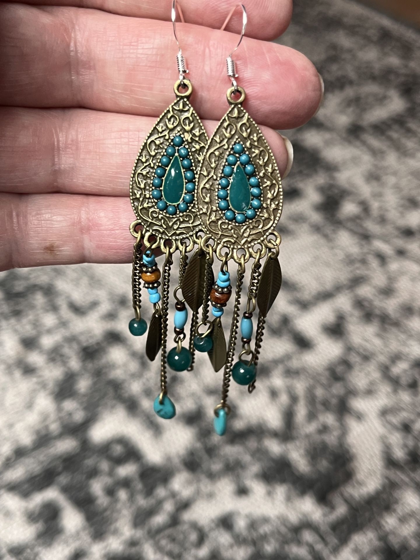 Bohemian Turquoise WaterDrop Earrings