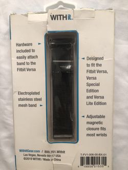 Fitbit Versa Graphite Band New