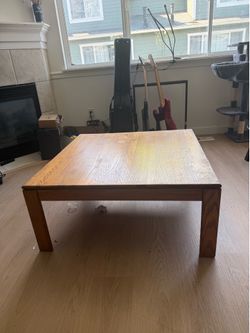 Solid Wood Coffee Table 36” x 36” – Excellent Condition