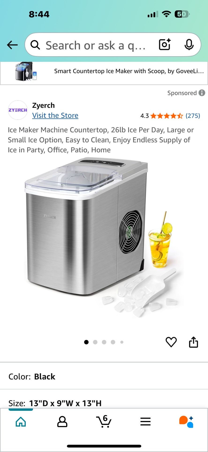 Ice Maker. Color Is Black