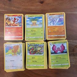About 600 Bulk Pokémon Cards 